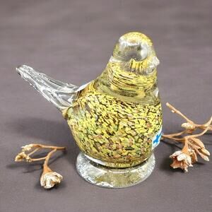 Taikayon Taidelasi Glass Bird Finland Studio Art Metallic Flecks Romantic Decor